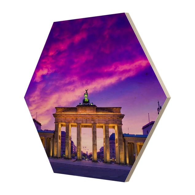 Hexagon Bild Holz - Das ist Berlin!