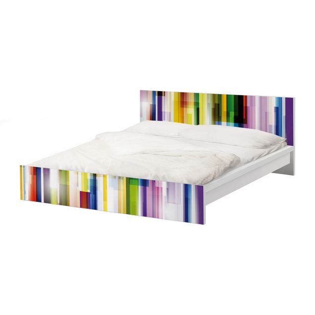 Möbelfolie IKEA Malm Bett Rainbow Cubes