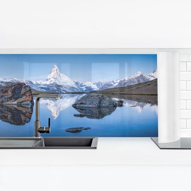 Küchenrückwände selbstklebend Stellisee vor dem Matterhorn