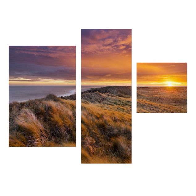 Leinwandbilder Strand Sonnenaufgang am Strand auf Sylt