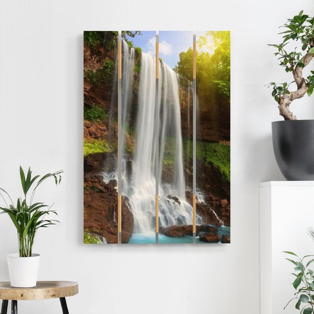 Holzbilder Landschaften Waterfalls