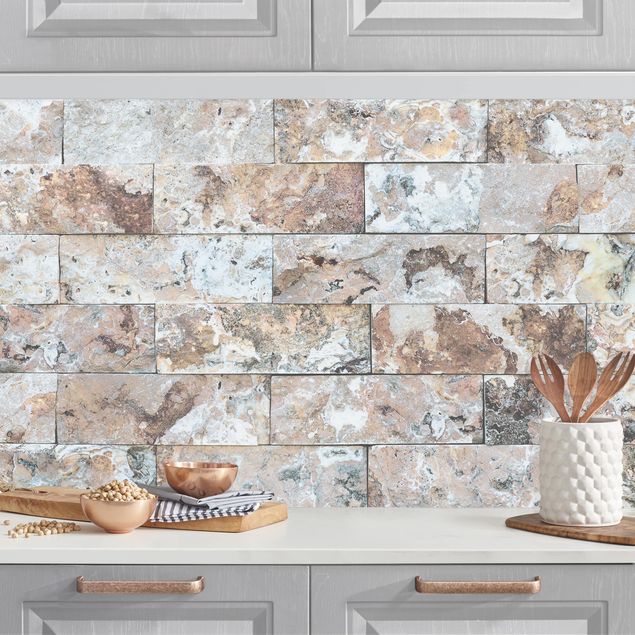 Küchenrückwände Platte Naturmarmor Steinwand