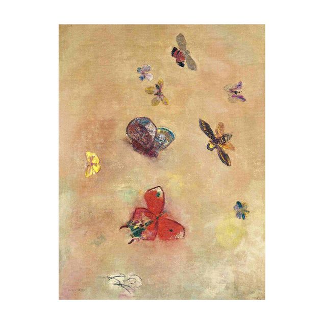 bunter Teppich Odilon Redon - Bunte Schmetterlinge