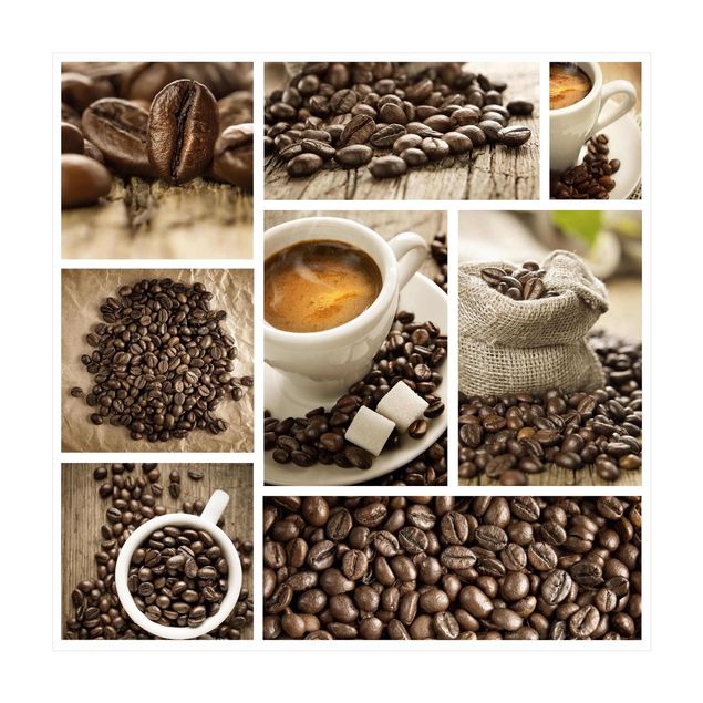 Teppich braun Kaffee Collage