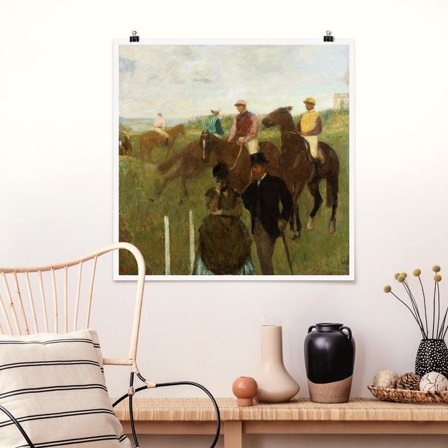 Kunstdrucke Poster Edgar Degas - Jockeys auf Rennbahn