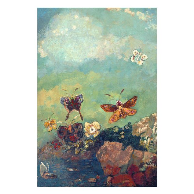 Magnettafel - Odilon Redon - Schmetterlinge - Memoboard Hochformat 3:2