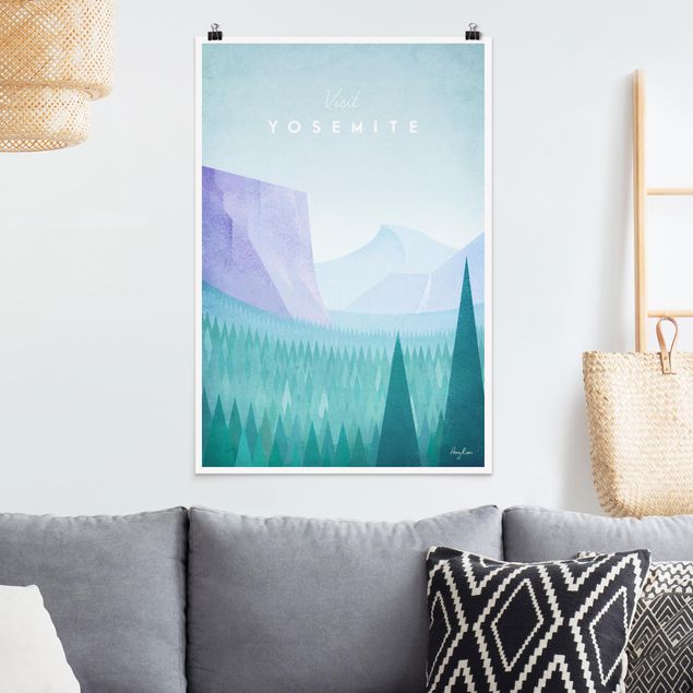 Poster Illustration Reiseposter - Yosemite Park