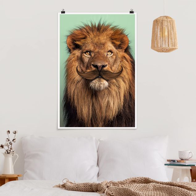 Wandbilder Tiere Löwe mit Bart