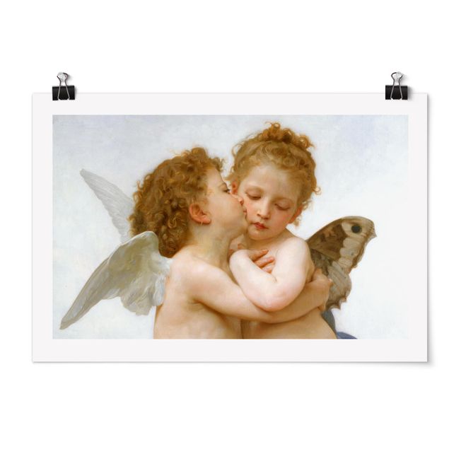 Poster William Adolphe Bouguereau - Der erste Kuss