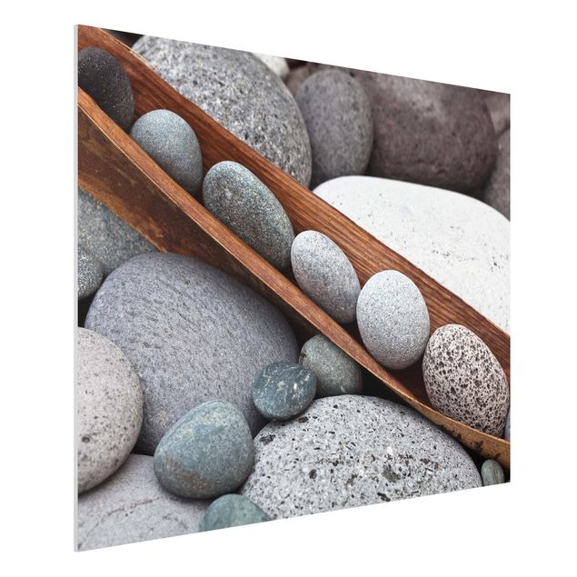 Foto auf Hartschaumplatte Stillleben mit grauen Steinen