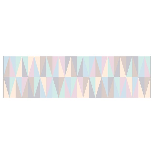 Selbstklebende Folie Dreiecke in Pastellfarben