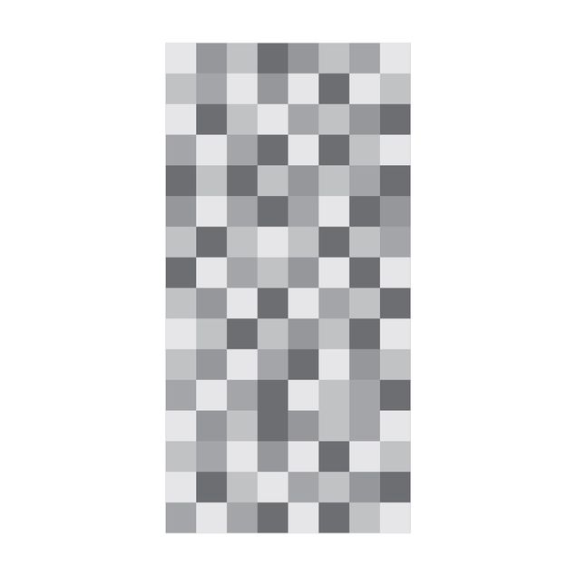 Teppiche Schachbrettmuster Geometrisches Muster Mosaik Grau