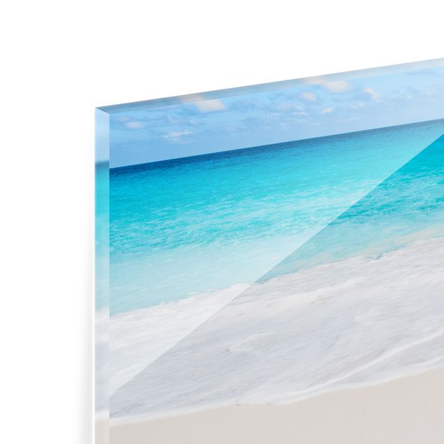 Spritzschutz Glas - Blaue Welle - Panorama 5:2