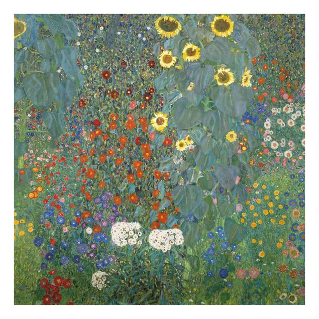 Küchenspritzschutz Gustav Klimt - Garten Sonnenblumen