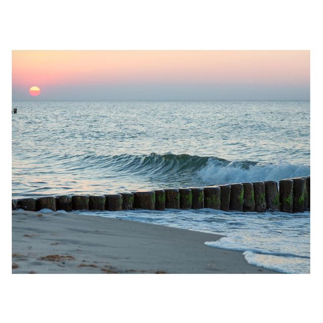 Magnettafel Strand Sonnenuntergang am Meer
