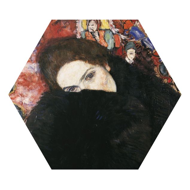 Wandbilder Kunstdruck Gustav Klimt - Dame mit Muff
