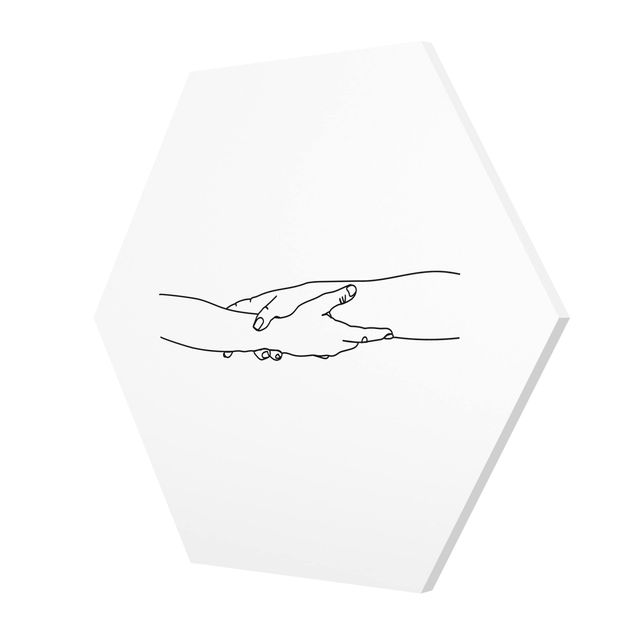 Hexagon Bild Forex - Freundschaftliche Hände Line Art