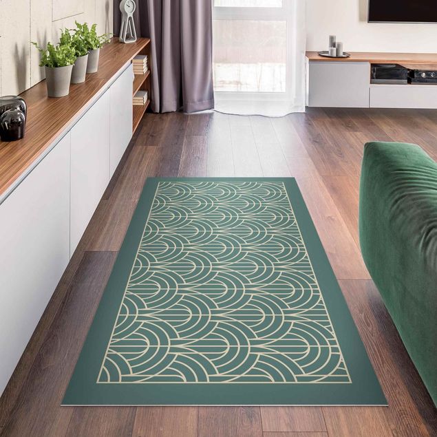 Teppiche Art Deco Vorhang Muster mit Rahmen