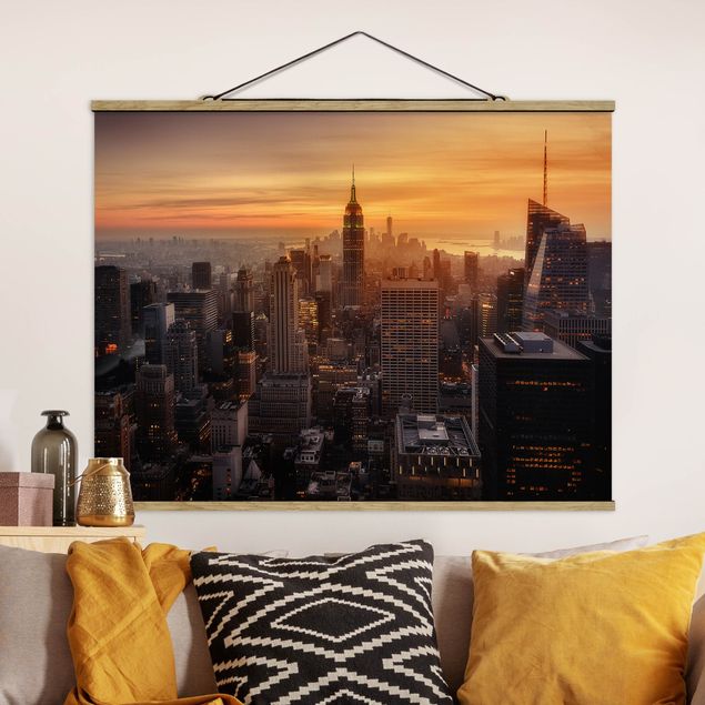 Schöne Wandbilder Manhattan Skyline Abendstimmung