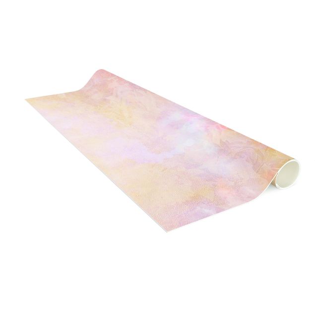 Teppich modern Strahlender Blütentraum in Pastell