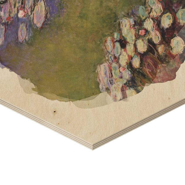 Wandbilder Kunstdruck Wasserfarben - Claude Monet - Seerosen