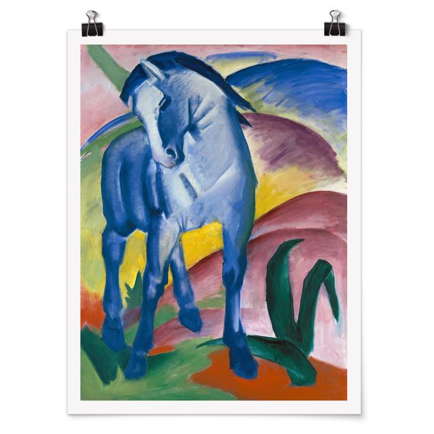 Poster - Franz Marc - Blaues Pferd - Hochformat 3:4