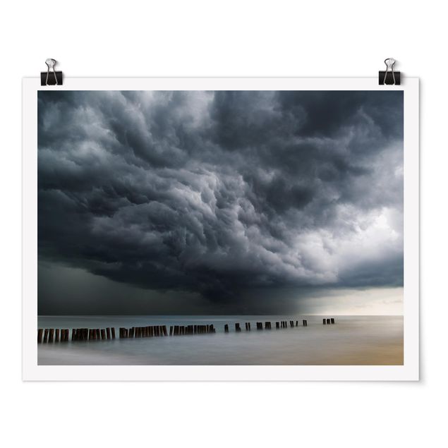 Poster Sturmwolken über der Ostsee