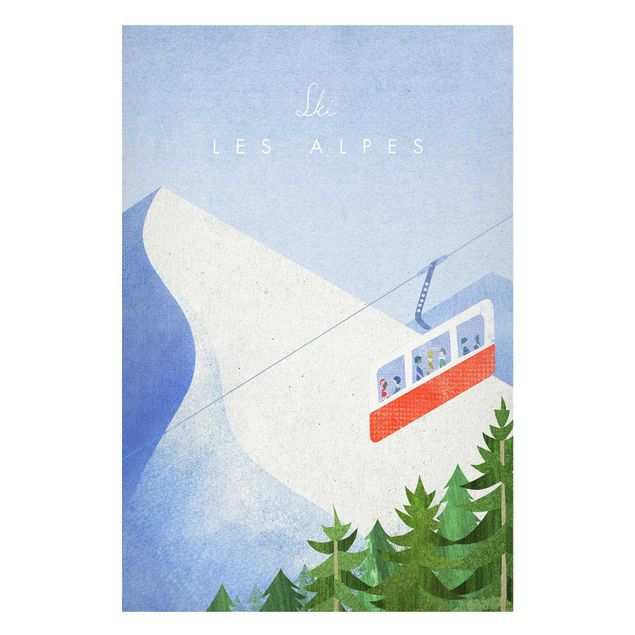 Magnettafel - Reiseposter - Les Alpes - Hochformat 2:3