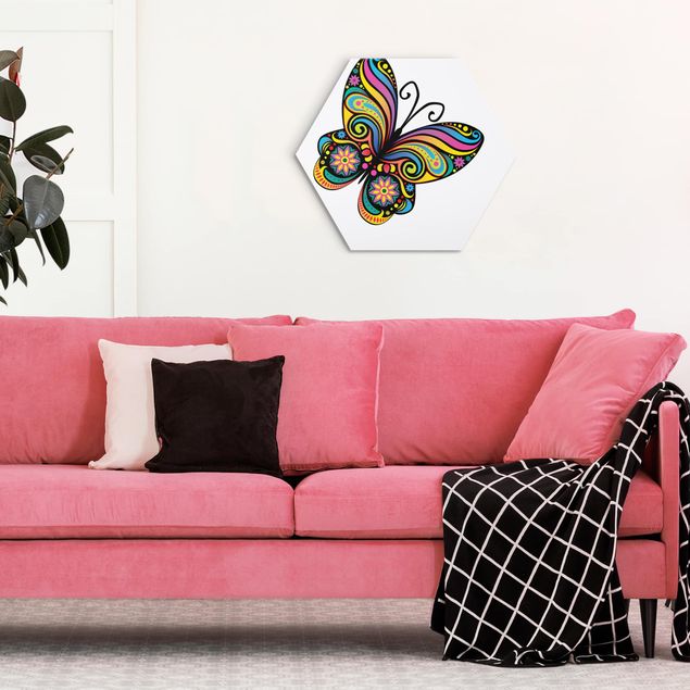 Wandbilder No.BP22 Mandala Schmetterling