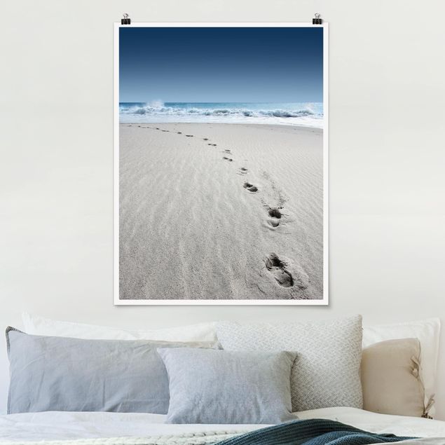 Natur Poster Spuren im Sand