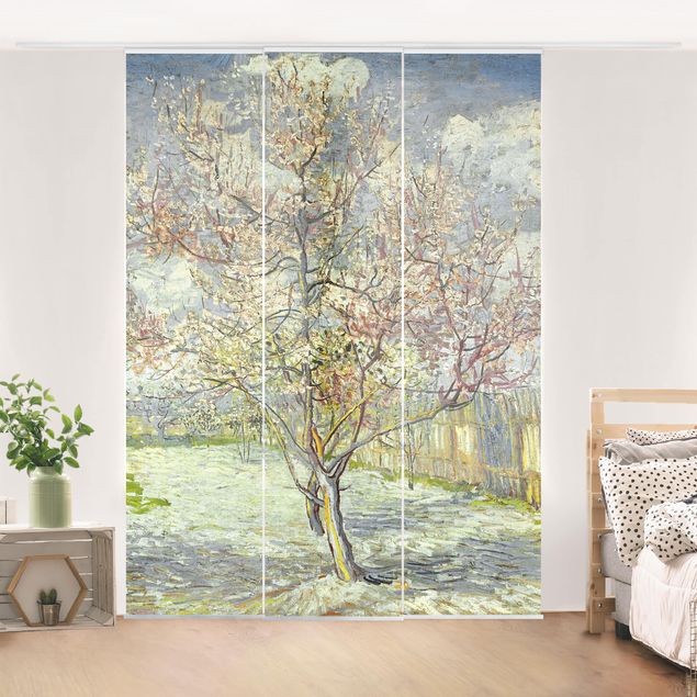 Schiebegardinen 2er Set Vincent van Gogh - Blühende Pfirsichbäume im Garten
