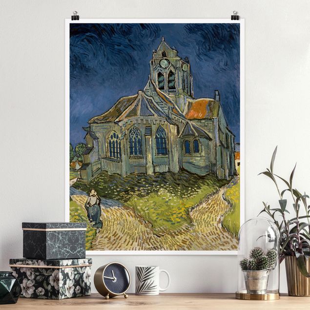 Kunstdrucke Impressionismus Vincent van Gogh - Kirche Auvers-sur-Oise