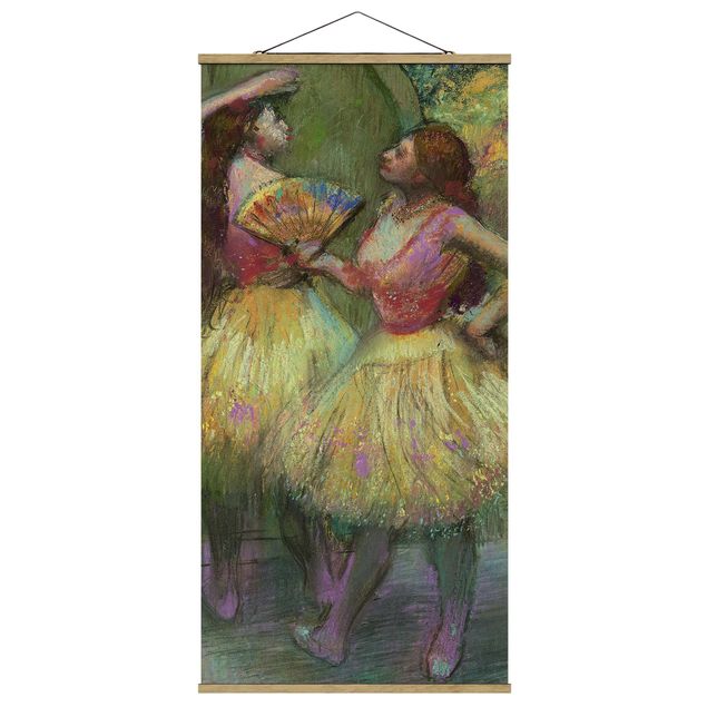 Stoffbilder mit Holzleisten Edgar Degas - Zwei Tänzerinnen