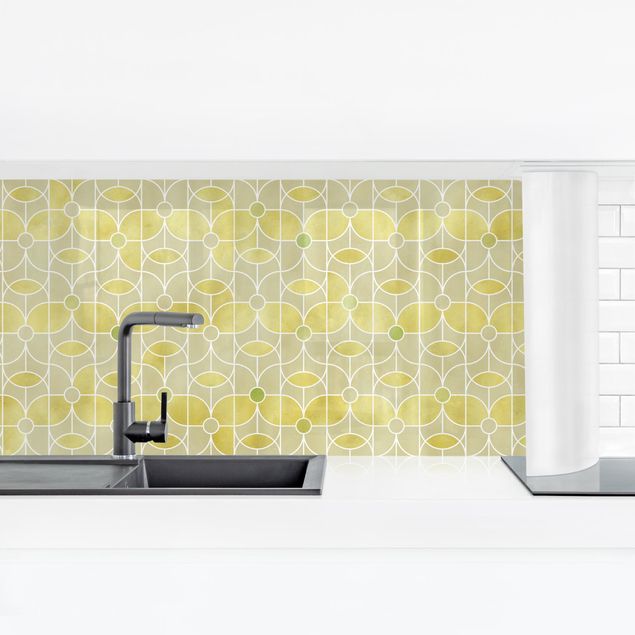 Küchenrückwände Platte Art Deco Schmetterling Muster