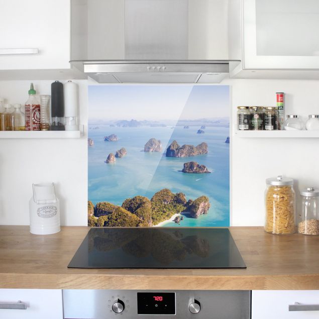 Küchenrückwand Glas Landschaft Inseln im Meer
