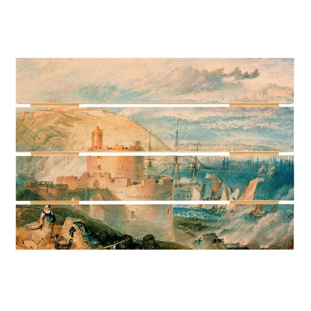 Holzbild Skyline William Turner - Falmouth