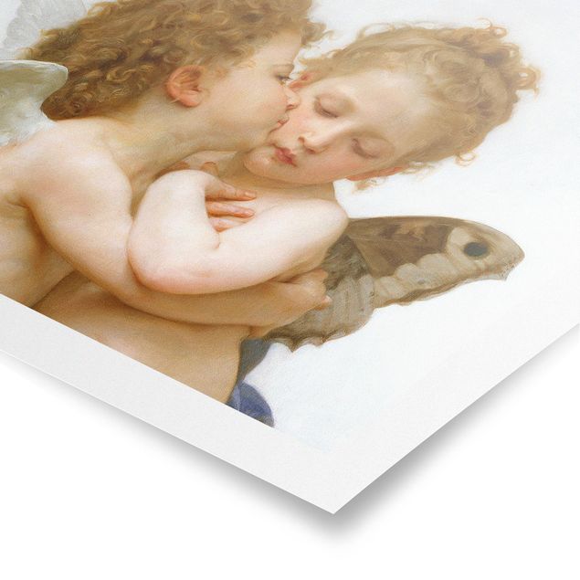Wandbilder Kunstdruck William Adolphe Bouguereau - Der erste Kuss