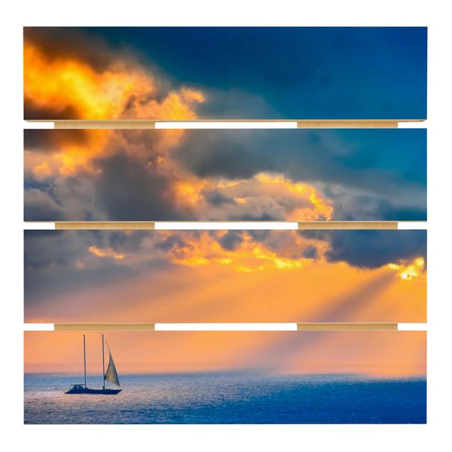 Bilder auf Holz Sailing the Horizon