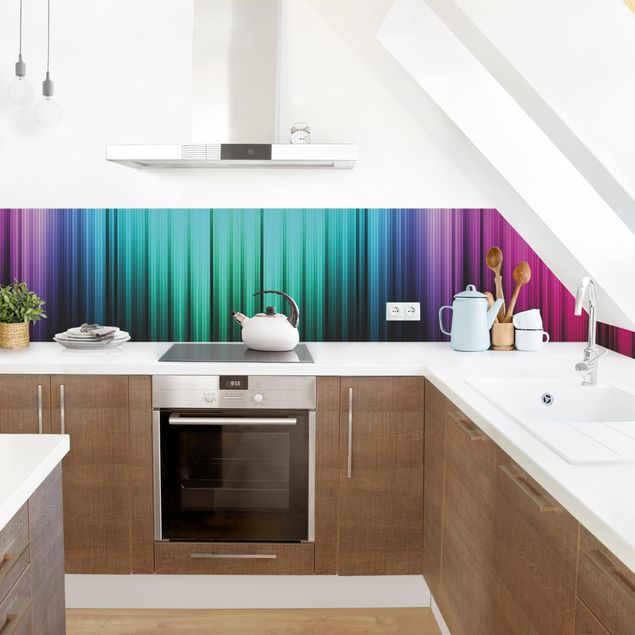 Küchenrückwand Muster Rainbow Display II