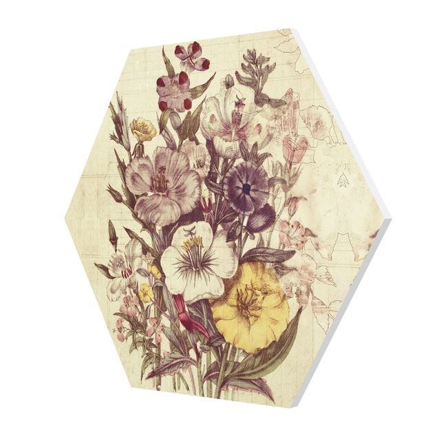 Hexagon Bild Forex - Vintage Letter Blumenstrauss