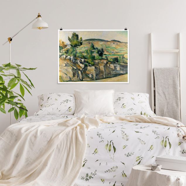 Kunstkopie Poster Paul Cézanne - Hügelige Landschaft