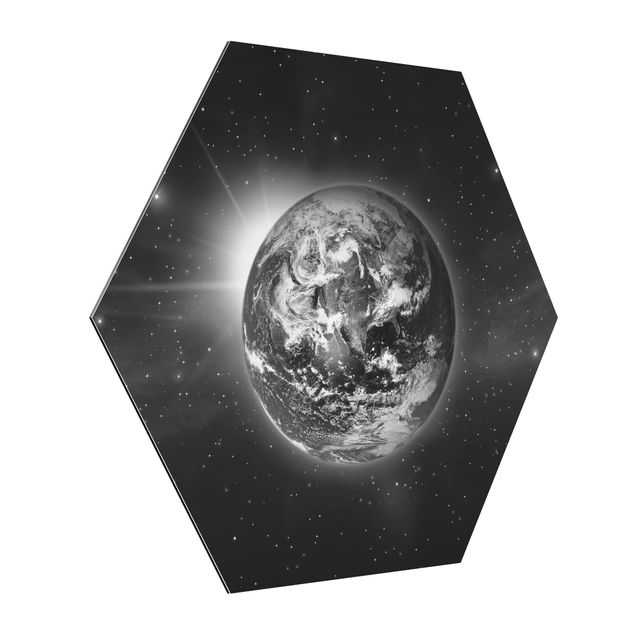 Hexagon Bild Alu-Dibond - Weltall II