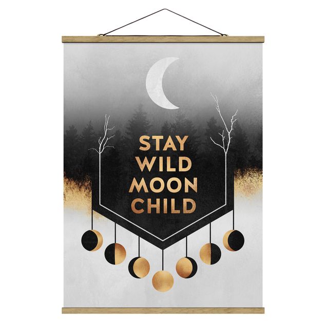 Stoffbilder zum Aufhängen Stay Wild Moon Child