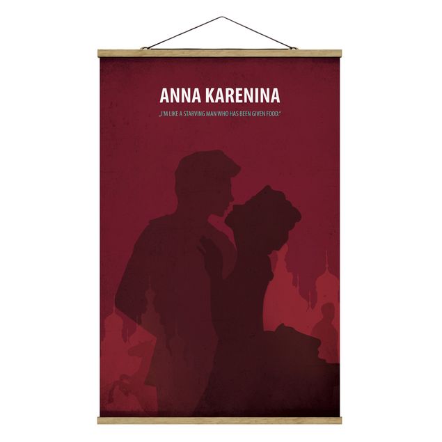 Stoffbild mit Posterleisten - Filmposter Anna Karenina - Hochformat 2:3