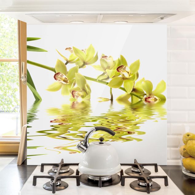 Spritzschutz Glas magnetisch Elegant Orchid Waters