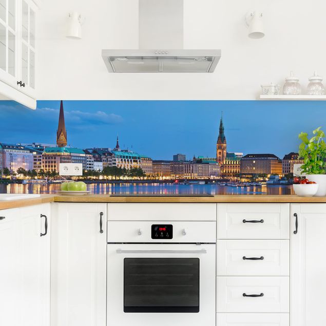 Küchenrückwände selbstklebend Hamburg Skyline