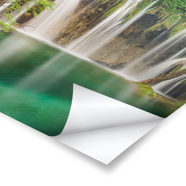 Poster - Wasserfall Plitvicer Seen - Quadrat 1:1