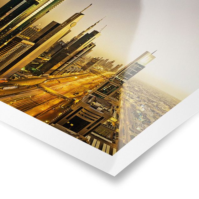 Poster - Goldenes Dubai - Quadrat 1:1