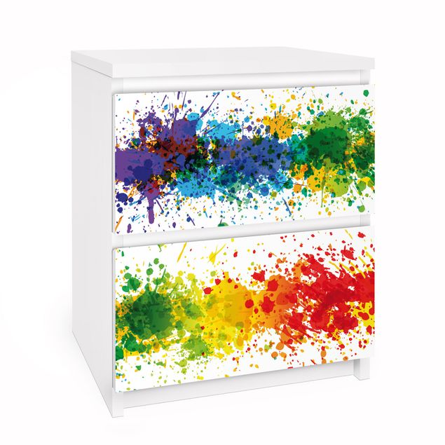 Klebefolie Wand Rainbow Splatter