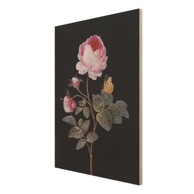 Moderne Holzbilder Barbara Regina Dietzsch - Die hundertblättrige Rose